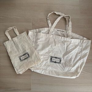 GUCCI Authentic Canvas Reusable Tote Bag, Lot of 2